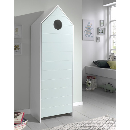 Armoire Cabane de Plage Vert Menthe 1 Porte - HAVRESAC