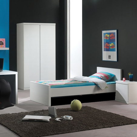 Armoire 2 Portes Laquée Blanche - DEBIA