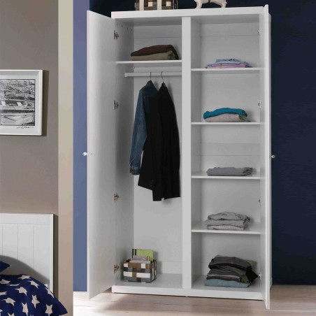 Armoire 2 Portes Laquée Blanche - DEBIA