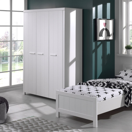 Armoire 3 Portes Laquée Blanche - GASTIN