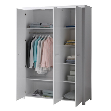 Armoire 3 Portes Laquée Blanche - GASTIN
