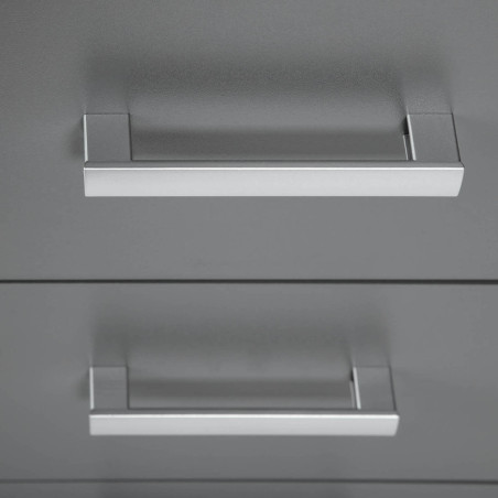 Meuble de rangement 4 tiroirs gris graphite - ZEINO