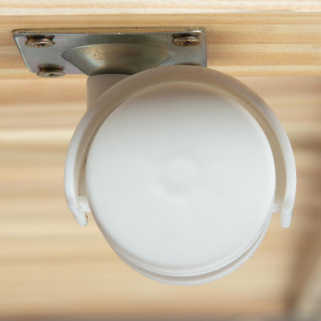 Lit gigogne 90x200 cm vernis blanc - BRODER