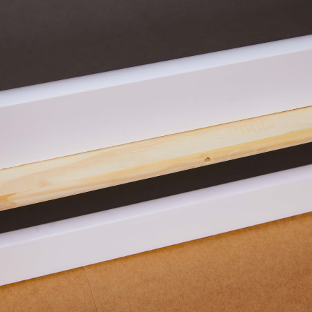 Lit gigogne 90x200 en bois massif vernis blanc - SALLA