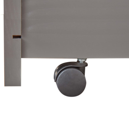 Lit gigogne 90x200 cm en pin massif vernis gris - CANTEN