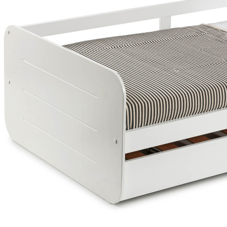 Lit gigogne 90x190 cm blanc - ZELIO