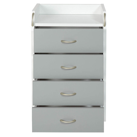 Caisson 4 Tiroirs  Blanc sur Roulettes - OKLIO