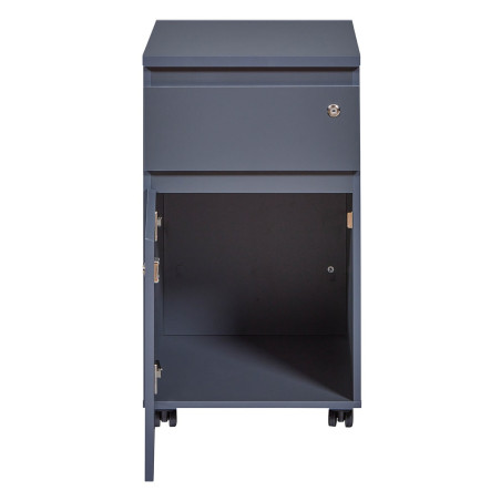Caisson Bureau Verrouillable 1 Porte 1 Tiroir Gris - MARO