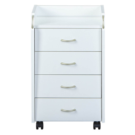 Caisson 4 tiroirs sur roulettes blanc - TAREL