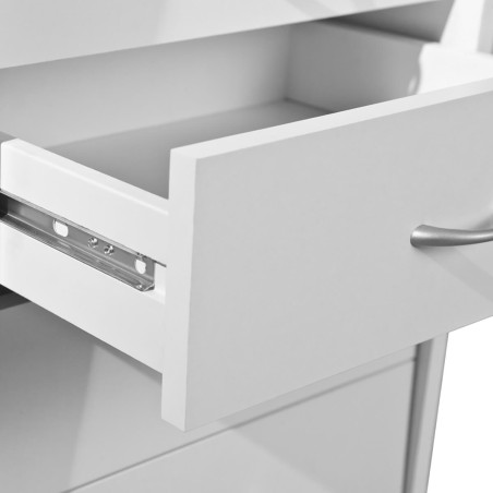 Caisson 4 tiroirs sur roulettes blanc - TAREL