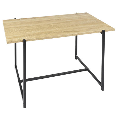 Table basse plateau MDF aspect bois piétement métal - GALANA