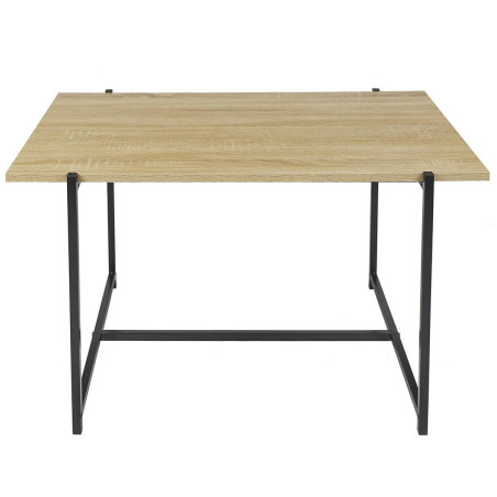 Table basse plateau MDF aspect bois piétement métal - GALANA