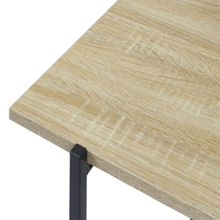 Table basse plateau MDF aspect bois piétement métal - GALANA