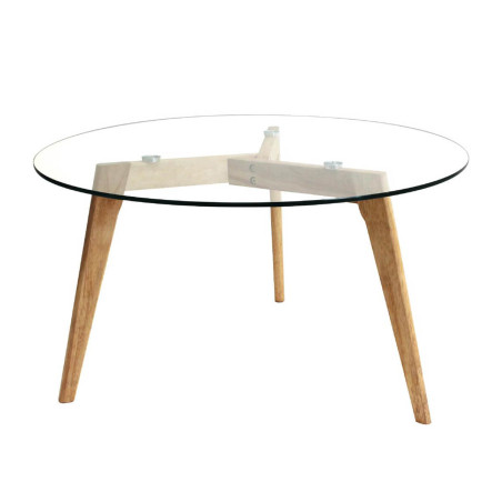 Table Basse Ronde Plateau Verre - VARENI