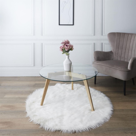 Table Basse Ronde Plateau Verre - VARENI