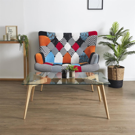 Table Basse Rectangulaire Plateau Verre - VARENI