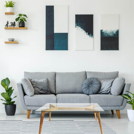 Table Basse Rectangulaire Plateau Verre - VARENI