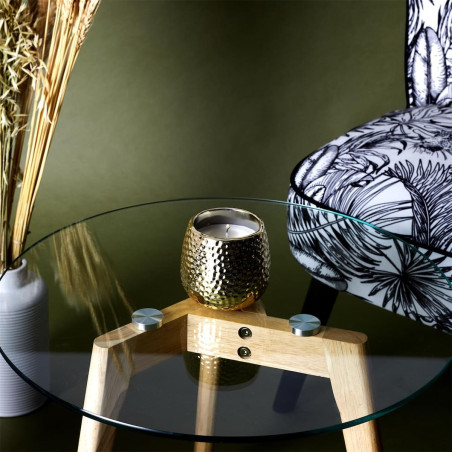 Lot de 2 Tables Gigognes Rondes en Verre Trempé - GAVENI