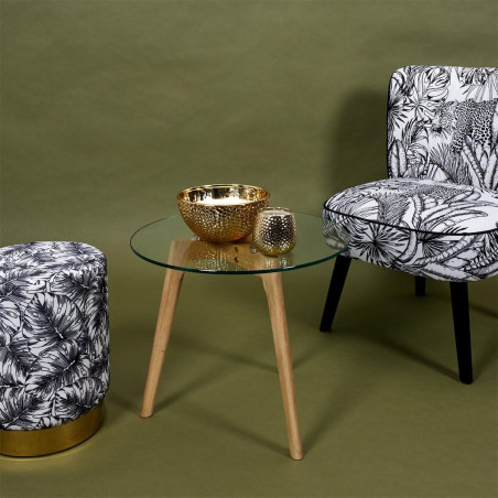 Lot de 2 Tables Gigognes Rondes en Verre Trempé - GAVENI