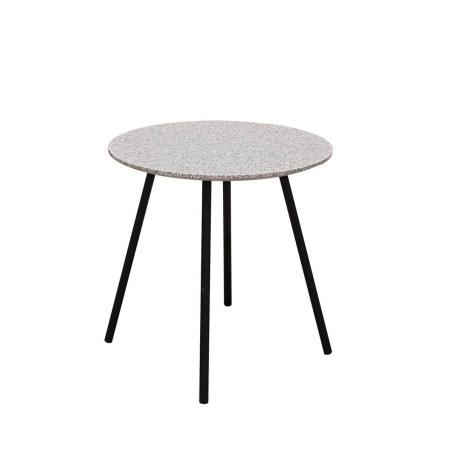 Lot de 2 Tables Gigognes Plateau Effet Granit Gris - GRAVA