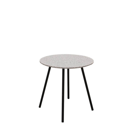 Lot de 2 Tables Gigognes Plateau Effet Granit Gris - GRAVA