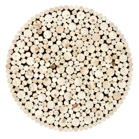 Table Basse Ronde avec Plateau en Rondins de Bois - FREIN