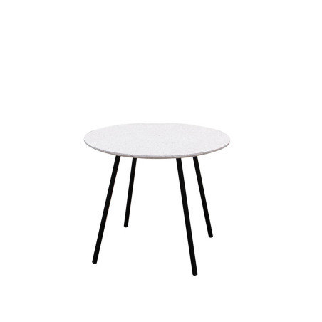 Lot de 2 Tables Gigognes Effet Granit Blanc - GRAVA