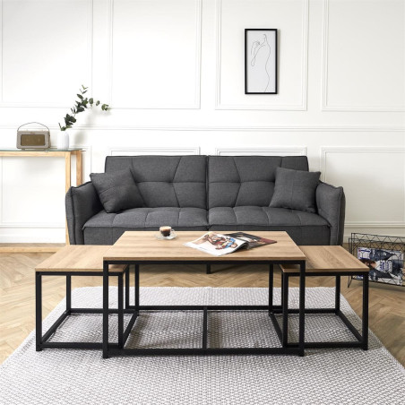 Lot de 3 Tables Basses Gigognes - CYRIA