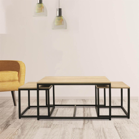 Lot de 3 Tables Basses Gigognes - CYRIA