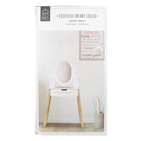 Coiffeuse enfant avec tiroir et miroir "Comme une grande" - MARIO