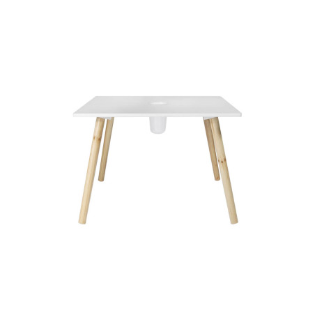 Table Carrée Enfant avec Pot à Crayons - DRAWIO