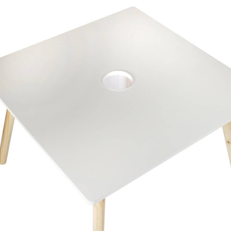 Table Carrée Enfant avec Pot à Crayons - DRAWIO