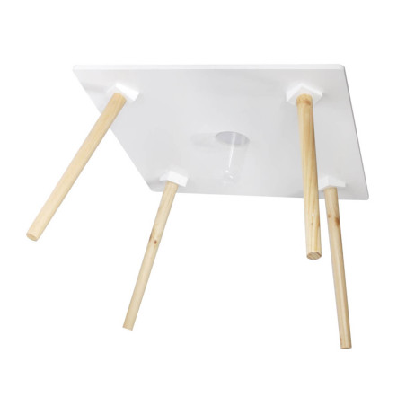 Table Carrée Enfant avec Pot à Crayons - DRAWIO