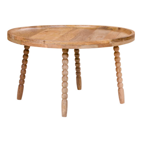 Table Basse Ronde Ø60cm en Manguier Massif - SIMIO