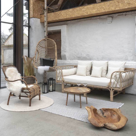 Table Basse Ronde Ø60cm en Manguier Massif - SIMIO