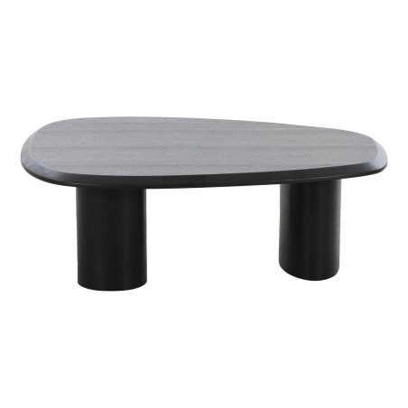 Table basse ovale 3 pieds placage frêne teinté noir - TANAKA
