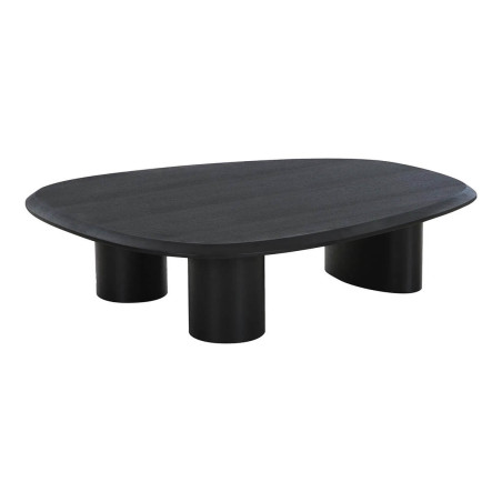 Table basse ovale 3 pieds placage frêne teinté noir - TANAKA
