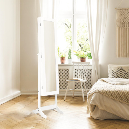 Armoire à Bijoux sur Pieds avec Miroir - ELYRA