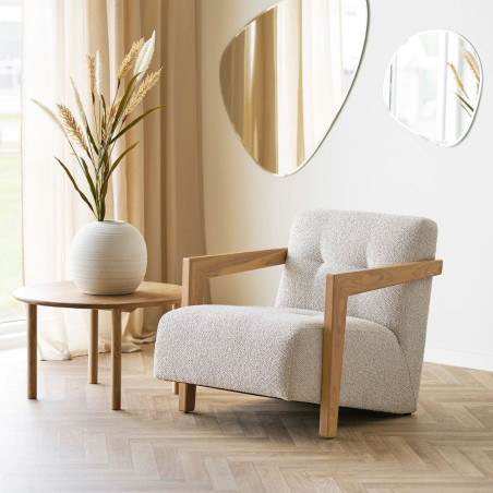 Table basse ronde Ø70 cm chêne naturel - JOSETTOR