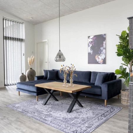 Table Basse Chêne Naturel et Pieds Acier - CIOIO