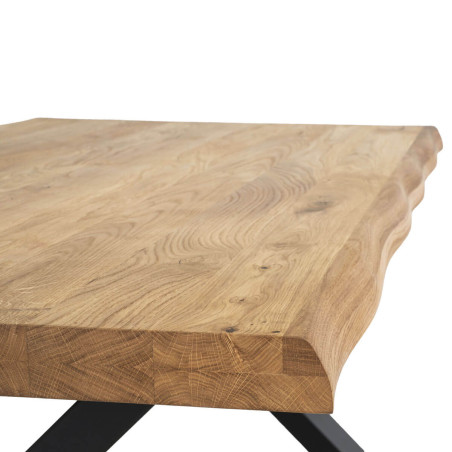 Table Basse Chêne Naturel et Pieds Acier - CIOIO