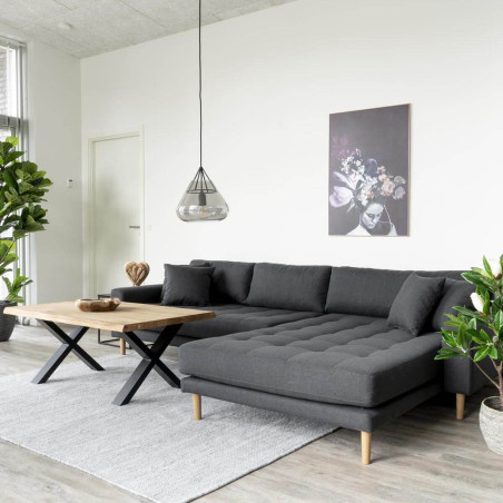 Table Basse Chêne Naturel et Pieds Acier - CIOIO