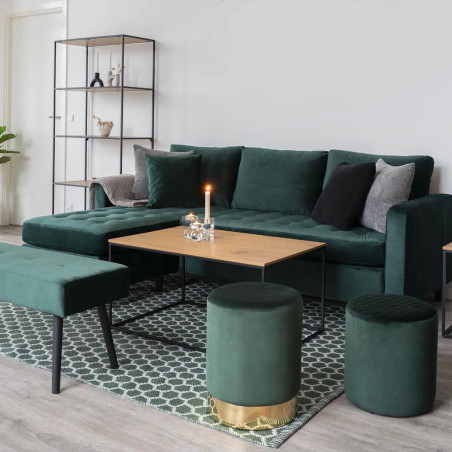 Table Basse Acier et Plateau Bois Aspect Naturel - VOLIO