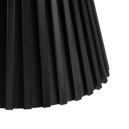 Table basse ronde pied central relief MDF placage chêne noir - DUBLIA