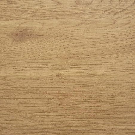 Table basse ovale pieds relief MDF effet bois naturel - ANKA