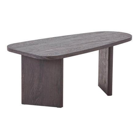 Table Basse en MDF Aspect Bois Foncé Pieds Asymétriques - VALIRA