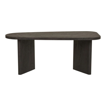 Table Basse en MDF Aspect Bois Foncé Pieds Asymétriques - VALIRA
