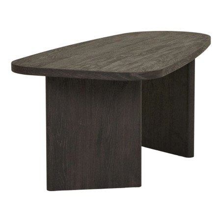 Table Basse en MDF Aspect Bois Foncé Pieds Asymétriques - VALIRA