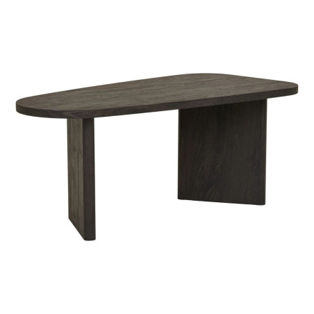 Table Basse en MDF Aspect Bois Foncé Pieds Asymétriques - VALIRA