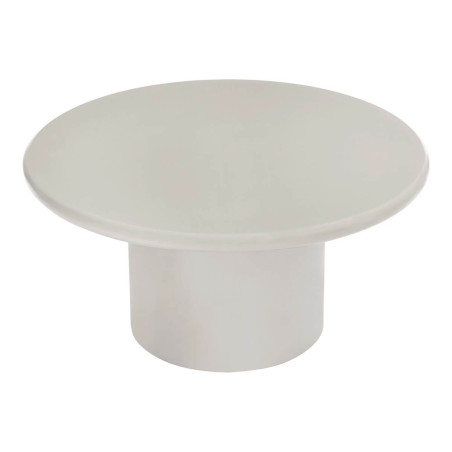 Table basse ronde pied central en MDF laqué sable - NAVALIN